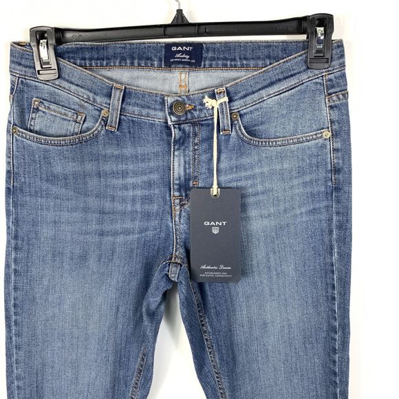 Gant Mens 30 x 32 Audrey Skinny Jeans Low Waist Narrow Leg Dark Wash Denim 30x32 - Picture 4 of 8